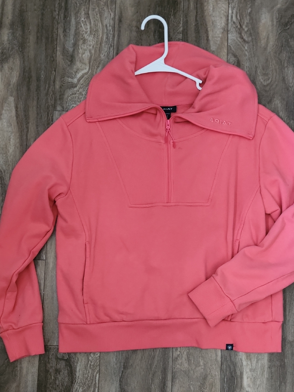 Ariat Coral Pink Half-Zip Sweatshirt